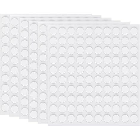 600 Pieces Double Sided Transparent Round Stickers, Extra Strong Double Sided Adhesive Dots, Transparent Double Sided Adhesive Stickers, Removable Stickers for DIY (1/5)