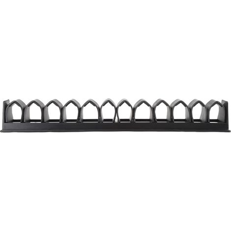 Horse Whip Holder for Tack Room  Durable Wall-Mounted High-Capacity Storage Rack for 12 Whips, Stable Organization for Equestrian Supplies, Black (1/5)