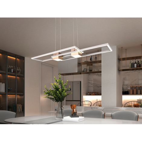 LED Pendelleuchte ALBANY Coffee mit Fernbedienung dimmbar lang, Breite 100cm (1/5)