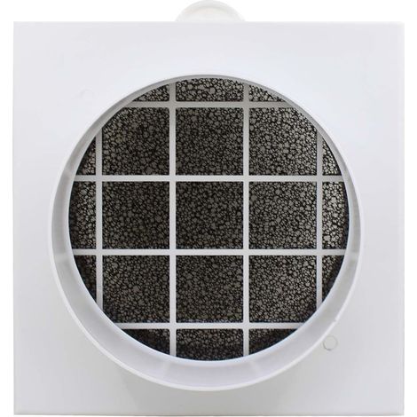 Caisson filtre à air pour grille de ventilation conduit de ventilation maison filtre à air conditionné hotte aspirante de cuisine filtration gaine flexible kit (filtre160mm) (1/5)