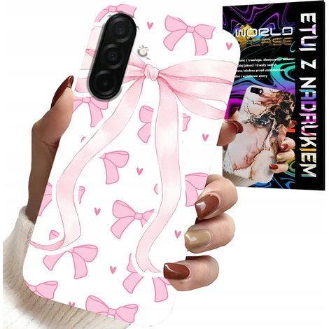 Custodia per Samsung Galaxy A26 5G - nastri rosa con motivi alla moda (1/5)