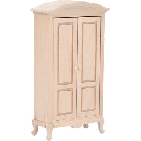 Armoire miniature pour maison de poupée à l'échelle 1/12, placard à double porte, accessoire de mobilier pour maison de poupée (1/5)