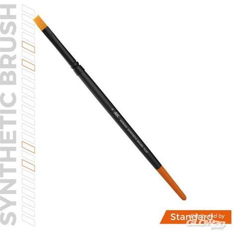 Pinceau - AK INTERACTIVE - Flat taille 4 - Poils synthétiques - Précision - Ergonomique (1/3)