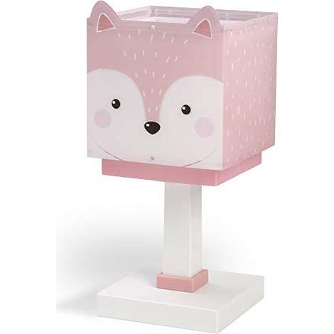 Lampada da comodino Piccola Volpe Rosa (1/4)