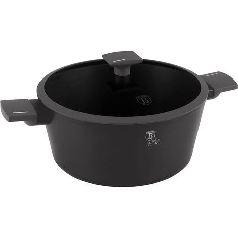 Pentola in titanio con coperchio 28 cm 6,1 L BERLINGER HAUS Antracite BH-8132 (1/5)