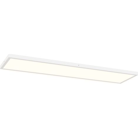 4er-Set farbwechselnde Deckenleuchten mit DIP-Schalter und Wandschalter, 3000K/4000K/6000K, 120x30x3,7cm, Weiß