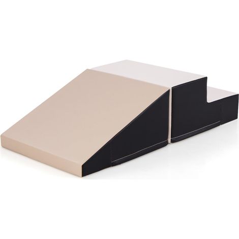 Set di gioco morbido scala e scivolo 100 x 50 x 25 cm sicurezza rinforzata sviluppo motorio in PU grigio 200012036