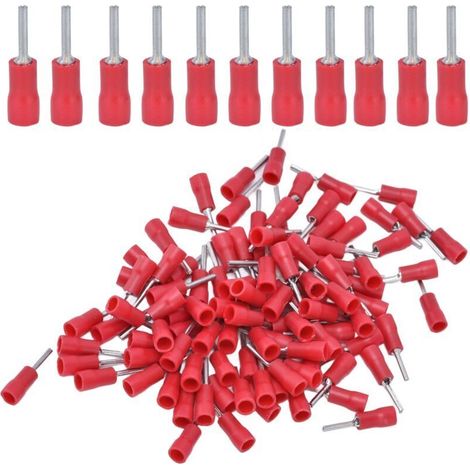 100 pieces of insulated screw terminals, crimp ferrules for AWG 22-16 cables, electrical connectors (1/5)