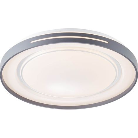 BRILLIANT lampe, applique murale et plafonnier LED Barty 48cm blanc / gris foncé, 1x LED intégrée, 30W LED intégrée, (2900lm, 3000-6500K), dimmable avec télécommande (1/3)