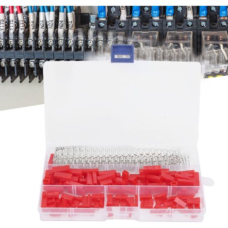 Packung mit 420 blanken SYP-Steckern (männlich und weiblich), rotes Gehäuse, SYP-2P-Steckverbinder (1/5)