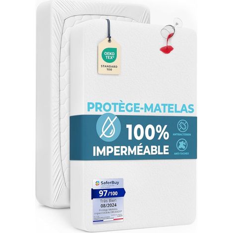 Protege Matelas 100x200 - Alèse Imperméable - Coton (1/5)