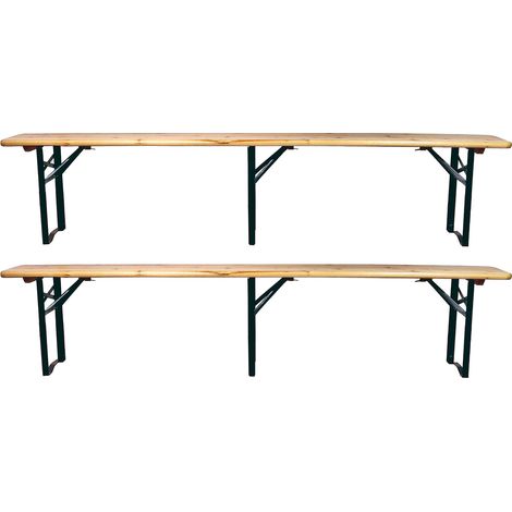Set 2 Panche Birreria 220x47x25 cm a 3 Gambe