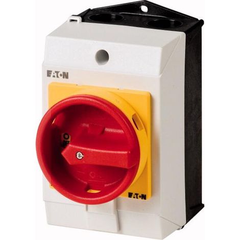 Inter. général 3 pôles + N + 1 F + 1 O 20 A arrêt d'urgence 90° en saillie 000207155 EATON T0-3-15681/I1/SVB