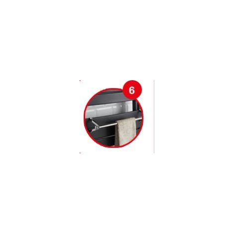 Barre support à embout blanc pour sèche-serviettes lames plates ATLANTIC 850223 (1/4)