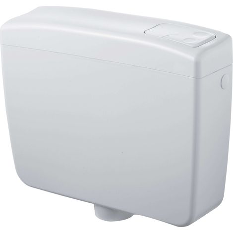 Cassetta WC a Zaino con 2 Pulsanti 44,5x14x38 cm Forlani Maxima 2 Bianca (1/2)