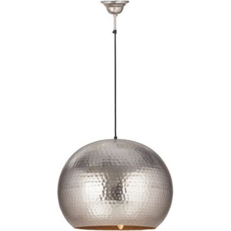 Lampe Suspension Design "Factory Style" 47cm Argent (1/2)