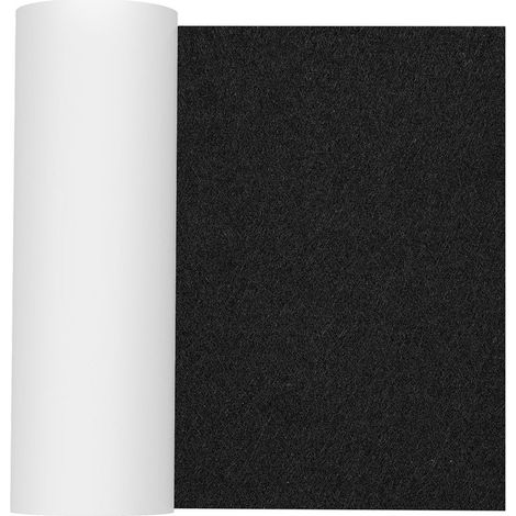 Randaco Filz selbstklebend Filzgleiter Selbstklebend für Stühle und Möbelfüße 50x150cm Schwarz