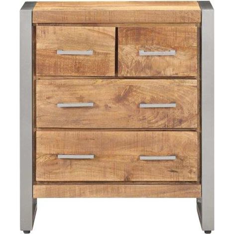 Maison Exclusive - Credenza 60x35x70 cm in Legno di Mango Grezzo (1/5)