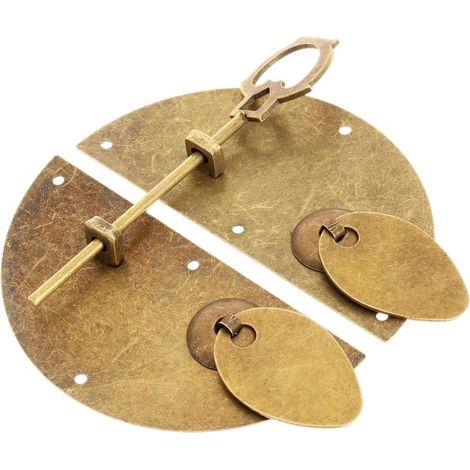 Verrous vintage gaufrage Moraillon Loquet Serrure Fermoir porte de frapper à serrure loquet Hardware Meubles (1/5)