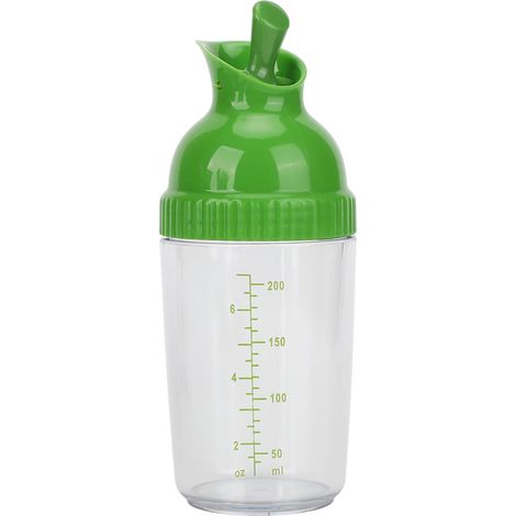 Shaker à vinaigrette transparent de 200 ml, anti-fuites. Verre à vinaigrette avec couvercle, idéal pour la cuisine. Parfait pour les vinaigrettes et les sauces. (1/5)