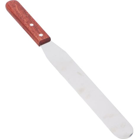 Spatule à cire en métal, bâtonnet droit en acier inoxydable pour l'épilation du corps avec manche en bois (1/5)