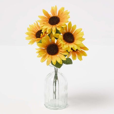HOMESCAPES Handmade Sunflower Artificial Bouquet