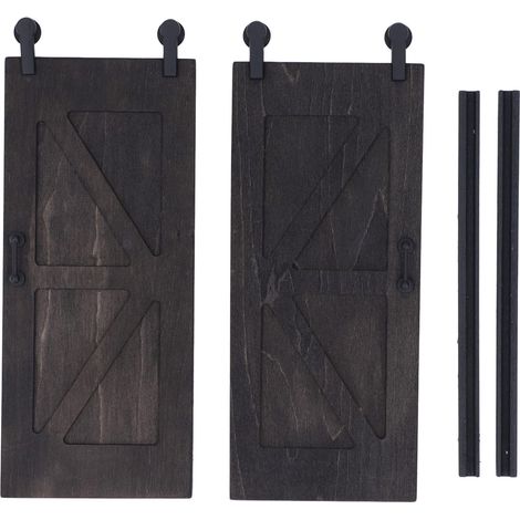 Porte de grange miniature pour maisons de poupées, porte coulissante, cloison, meubles miniatures, décoration de jouets. (1/5)
