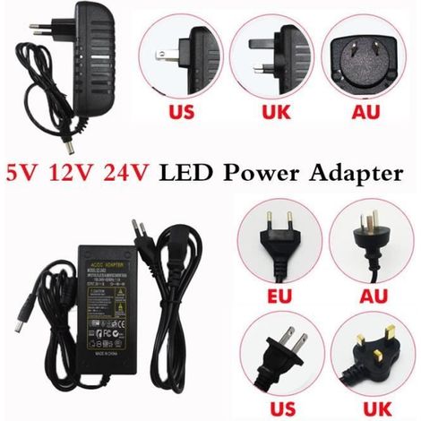 12V 1A -Adaptateur de chargeur,5V 12V 24V 1A 2A 3A 5V 6A 7A 8A 10A,alimentation électrique batterie 100 240V pour bande LED,trans (1/4)