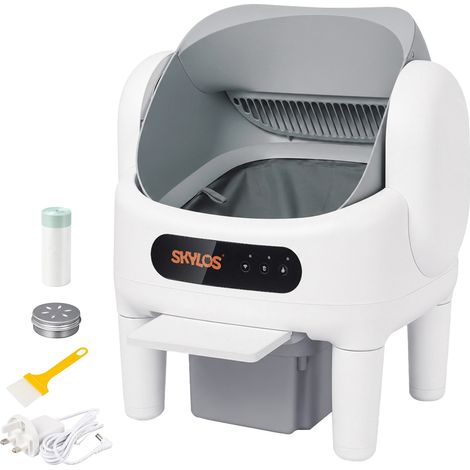 Skylos Cat Litter Tray Self Cleaning App Control Quiet for Multi Cats White (1/5)