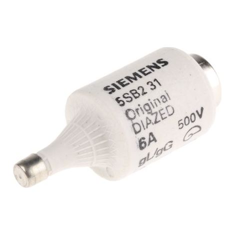 [JAMAIS UTILISÉ]  Fusible de type DIAZED Siemens, 6A, taille DII, gG, 500V c.a.