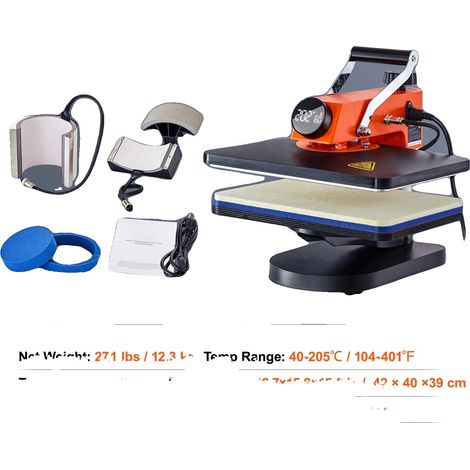 Máquina de prensado térmico, calentamiento rápido, diseño fácil de usar, 8 en 1 (1/2)