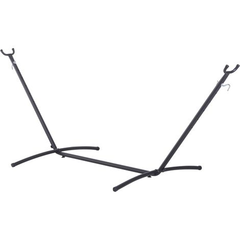 Hängemattengestell Für Hängematte Hängemattenständer Mit Haken Garten Strand Metall 280 X 120 X 110 Cm Bis 120Kg