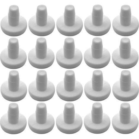Lot de 20 embouts de tube à insérer Ø 16mm – PELD blanc – Diamètre intérieur 6,5mm – Installation facile pour meubles et chaises (1/5)