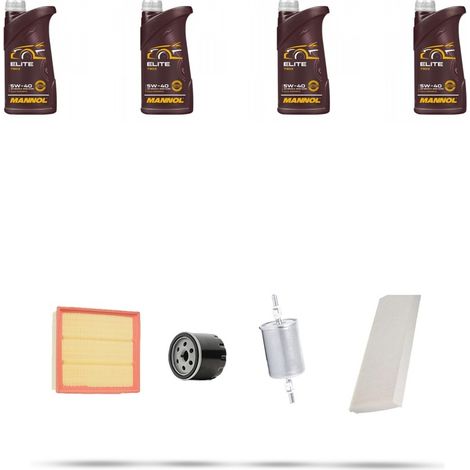 Kit tagliando 4 FILTRI e 4L OLIO compatibile con Opel Corsa C 1.4i 16V 66kw Dal 2000 (1/5)