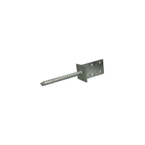 Pied de poteau Forme Tête 70X110X8 Forte tenue à la corrosion Acier galvanisé à chaud - 1 pièce (1/3)