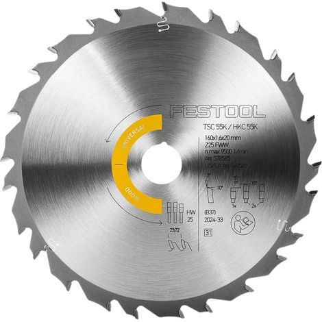 Hoja de sierra circular festool wood universal 160 mm 1 6 mm