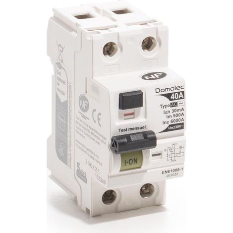 Interrupteur différentiel DOMOLEC 40 A type AC (1/2)
