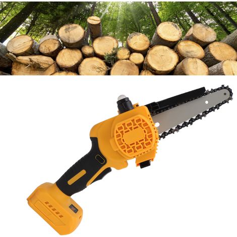 Tronçonneuse miniature sans fil de 15 cm avec batterie au lithium DCB200 20V MAX et verrouillage de sécurité - Tronçonneuse électrique portable pour la coupe du bois et l'élagage des arbres (1/5)
