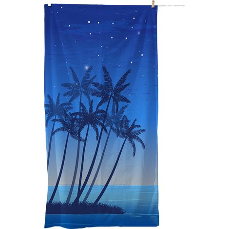 Serviette de bain à séchage rapide, motif imprimé, serviette absorbante, 1 pièce (1/3)