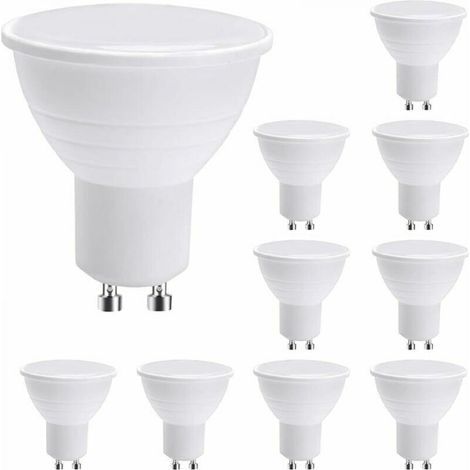 GU10 LED-Spotlampe, GU10 LED-Lampe, warmweißes Licht, 7 W (entspricht einer 50-W-Halogenlampe), Energiesparlampe, 600 Lumen, 120° Abstrahlwinkel, nicht dimmbar, 1 Stück (1/5)