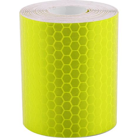 Ruban adhésif réfléchissant de sécurité 5cm x 3m pour remorques, voitures et vélos - Jaune (1/5)