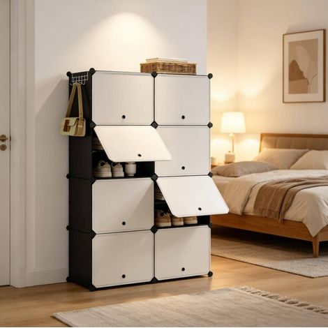 Meuble chaussures modulable 32 paires 94x144 cm OKMYHOME (1/5)
