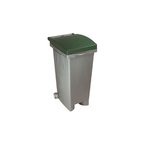 Contenedor jardin MAIOL 80l c/ruedas verde y gris CVS80