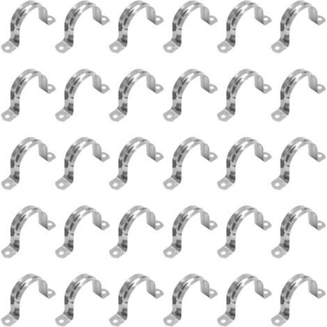 Collier de serrage en acier inoxydable de type U, collier de serrage semi-circulaire pour tuyau d'air et d'eau, fixations pour tuyaux d'eau - 60mm