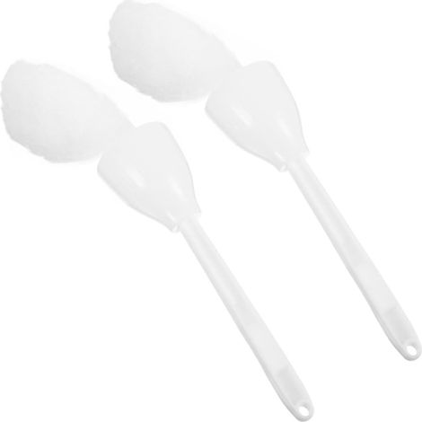 2 brosses WC coton blanc, long manche, nettoyage profond (1/5)