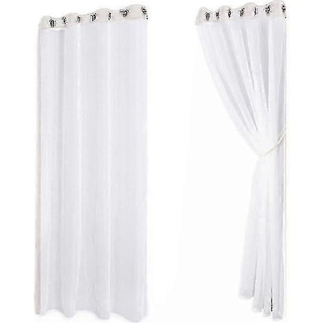 Lot de 2 rideaux d'extérieur détachables et imperméables pour terrasse, porche, jardin ou gazebo. (1/5)