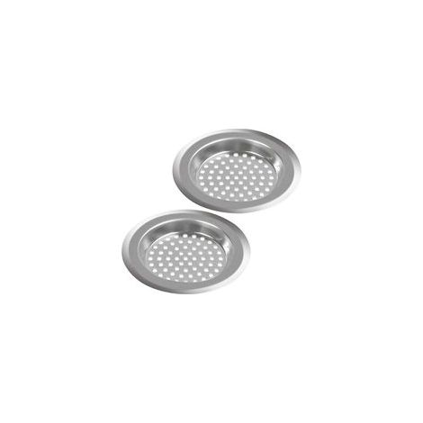 Crépine d'Évier en Acier Inoxydable Lot de 2, Filtre Évier Cuisine et Salle de Bain, Grille Anti-Déchets pour Isolateur de Résidus (1/4)