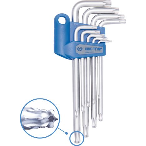 KING TONY TORX  9szt..EXTRA DŁUGI T10-T50 BLISTER