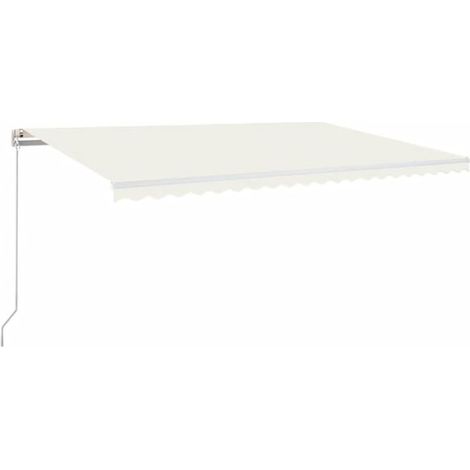 Store banne rétractable manuel, 500 x 300 cm, beige (1/2)