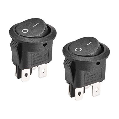 Bateau Interrupteur Bascule Rond 4Broche ON/OFF AC 250V/6A 125V/10A 2Pcs (1/4)